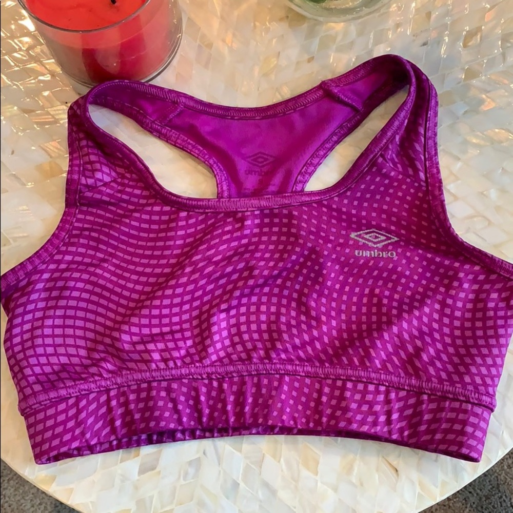 Purple sports bra